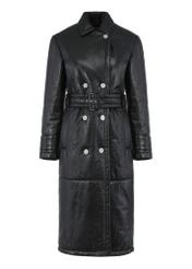 Black leather coat-style jacket KURDS-0494-5480(Z24)