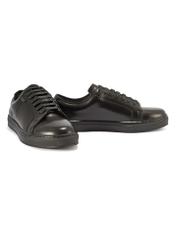 Skórzane czarne buty sportowe BUTYM-0508-99(Z25)