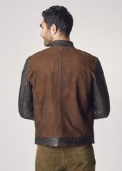 Skórzana kurtka męska z efektem used look KURMS-0250-1154(Z21)-04
