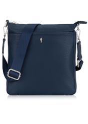 Navy blue women's handbag with pocket TOREC-0708-69(Z24)-01