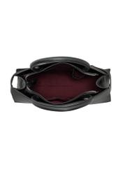 Elegancka czarna torebka damska z ozdobnymi zapięciami TOREC-1374-9I(Z26), widok produktu w środku na białym tle.