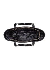 Czarna torebka shopper damska croco TOREC-0810-99(W23)-05