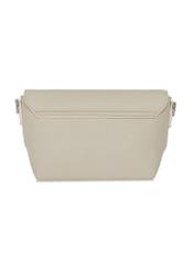 Kremowa mała torebka damska z logo TOREC-0916A-12(W25)-04
