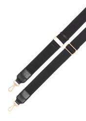 Czarna bawełniana torebka damska TOREN-0332-99(W26), widok paska produktu na białym tle.