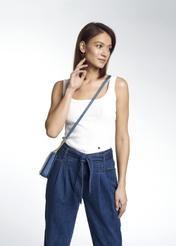 Granatowe spodnie mom jeans damskie SPODT-0055-69(W21)