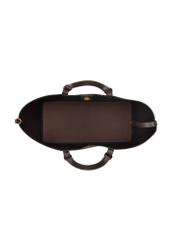 Brązowa damska torebka shopper TOREC-1240-1H(W26),  widok produktu w środku na białym tle.