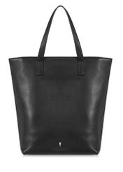 Czarna skórzana torebka shopper TORES-0850A-99(W24)