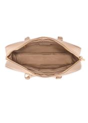 Beżowa torba na laptopa damska TOREC-1209-1B(W26), widok produktu w środku na białym tle.