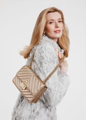 Gold quilted women's handbag TOREC-0528B-28(Z24)-07