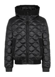 Men's black quilted winter jacket KURMT-0334-99(Z24) pic. 1