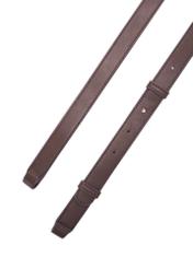 Brązowa skórzana listonoszka damska TORES-1253-1I(W26), widok paska produktu na białym tle.