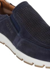 Granatowe skórzane sneakersy męskie BUTYM-0433-69(W23)