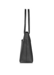 Skórzana czarna torebka shopper damska TORES-0989-99(W24)