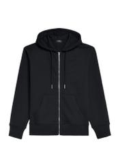 Czarna bluza damska z kapturem BLZDT-0115-99(Z25) - widok produktu z przodu na białym tle. 