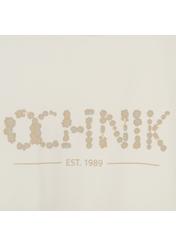 Women's milk T-shirt with OCHNIK logo TSHDT-0091-12(W22)-05