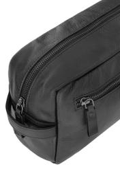 Black leather men's cosmetic bag TORMS-0422-99(W24)-07