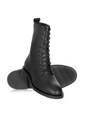 Black leather ankle boots BUTYD-1121-99(Z24)-05