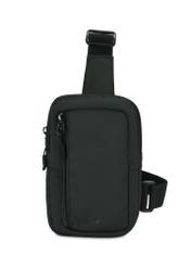 Mała czarna saszetka męska TORMN-0363-99(Z25), widok produktu od przodu na białym tle.