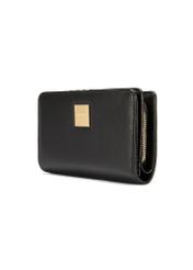 Czarny portfel damski z logo POREC-0362A-99(W25)