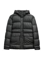 Ciemnoszara kurtka męska w monogram KURMT-0444-9P(Z26)