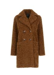 Women's brown fur coat FUTDP-0017A-24(Z23)-05