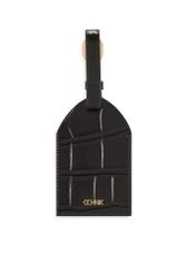 Skórzany brelok z motywem croco BRELOK-0222-97(Z25), widok produktu od przodu na białym tle.