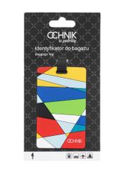 Identyfikator do bagażu AW-012-0005-15(W25), widok produktu z przodu w opakowaniu na białym tle. 