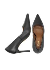 Black leather women's high heels BUTYD-1131-99(Z24)-08