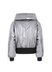 Srebrna ocieplana kurtka damska KURDT-0181-92(Z19)-03