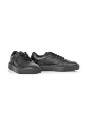 Black leather men's sports shoes BUTYM-0464-99(Z24)