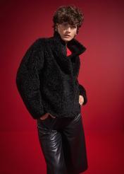 Black women's double-sided fur coat FUTDP-0021A-98(Z24)