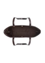 Brązowa damska torebka shopper TOREC-1235-1H(W26),  widok produktu w środku na białym tle.