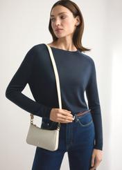 Mała kremowa torebka damska TOREC-1188-0B(W26)