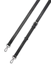 Czarna torba damska croco TOREC-1143-9G(W26), widok paska produktu na białym tle.