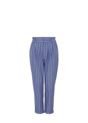 Niebieskie spodnie w paski damskie  SPODT-0041-61(W20)