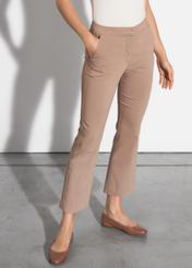 Beżowe spodnie damskie SPODT-0079-24(W23)