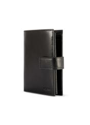 Duży skórzany portfel męski PORMS-0678-99(W26), widok produktu skosem na białym tle.