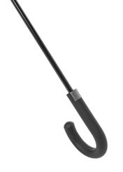 Duży parasol damski w kolorze beżowym PARSD-0035-1B(W26), widok rączki produktu na białym tle.