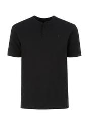 Czarna koszulka polo ze stójką POLMT-0061-99(W24)