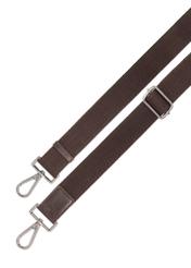 Brązowa skórzana torba męska TORMS-0459-1H(Z26), widok paska produktu na białym tle.