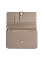 Mała torebka damska w kolorze chłodnego brązu TOREC-1178-1K(W26), widok produktu z przodu na białym tle.