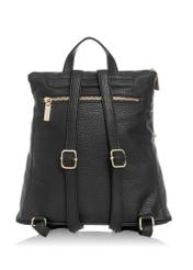 Black women's backpack with zippers TOREC-0846-99(Z23)-04