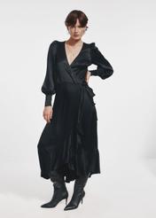 Black long sleeve dress SUKDT-0208-99(Z24)-01