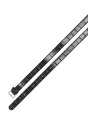 Czarna torebka damska croco TOREC-1288-9G(Z26), widok odpinanego paska produktu na białym tle.