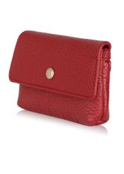 Nieusztywniany czerwony skórzany portfel PORES-0895-40(Z23)