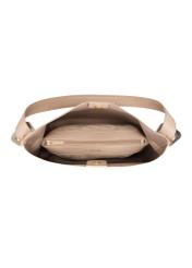 Beżowa torebka damska shopper TOREC-0903-1B(W26), widok produktu w środku na białym tle.