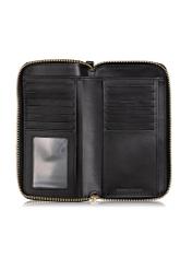 Czarny skórzany portfel damski na pasku PORES-0897-99(W24)