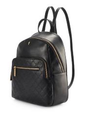 Czarny plecak damski z monogramem TOREC-1045-98(Z25)