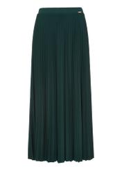 Dark green women's pleated skirt SPCDT-0096-54(Z24)-04