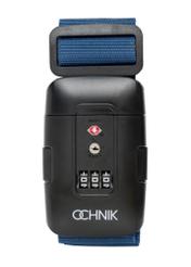 Pas bagażowy w kolorze granatowym AW-011-004-7D(W26), widok produktu z przodu na białym tle.